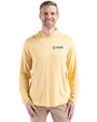 Seafair Cutter & Buck Coastline Epic Comfort Recycled Mens Hooded Shirt Desert Front