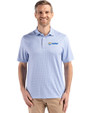 Seafair Cutter & Buck Pike Eco Diamond Dot Print Recycled Mens Polo Tour Blue Front