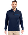 Seafair Cutter & Buck Adapt Eco Knit Stretch Recycled Mens Quarter Zip Pullover Navy Blue Front