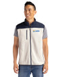 Seafair Cutter & Buck Cascade Eco Fleece Mens Vest Shell/Navy Blue Front