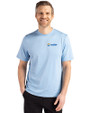 Seafair Cutter & Buck Coastline Epic Comfort Recycled Mens Short Sleeve Tee Atlas Light Blue Front