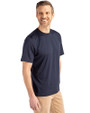 Seafair Cutter & Buck Coastline Epic Comfort Recycled Mens Short Sleeve Tee Navy Blue Side
