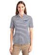 Seafair Cutter & Buck Virtue Eco Pique Stripe Recycled Womens Top Navy Blue Front