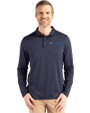 Seafair Cutter & Buck Coastline Recycled Double Peached Mens Long Sleeve Polo Navy Blue Front