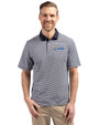 Seafair Cutter & Buck Virtue Eco Pique Micro Stripe Recycled Mens Polo Navy Blue/White Front