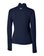 UNC Wilmington Seahawks - Cutter & Buck Traverse Stretch Eco Quarter Zip Womens Pullover Liberty Navy Mannequin Back