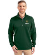 UNC Wilmington Seahawks - Cutter & Buck Traverse Stretch Eco Quarter Zip Mens Pullover Hunter Green Front