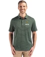 UNC Wilmington Seahawks - Cutter & Buck Forge Epic Confidence Fine Line Stripe Stretch Recycled Mens Polo Hunter/White Front