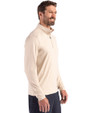 UNC Wilmington Seahawks - Cutter & Buck Coastline Eco Epic Comfort Recycled Mens Quarter Zip Wheat Side