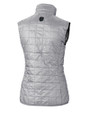 UNC Wilmington Seahawks - Cutter & Buck Rainier PrimaLoft® Epic Versatility Womens Insulated Recycled Full Zip Puffer Vest Polished Medium Gray Mannequin Back