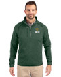 UNC Wilmington Seahawks - Cutter & Buck Mainsail Sweater-Knit Mens Half Zip Pullover Jacket Hunter Heather Front