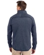 UNC Wilmington Seahawks - Cutter & Buck Mainsail Sweater-Knit Mens Half Zip Pullover Jacket Liberty Navy Heather Back