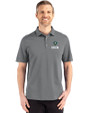 UNC Wilmington Seahawks - Cutter & Buck Advantage Refresh Recycled Cotton-Blend Pique Mens Big & Tall Polo Elemental Grey Front