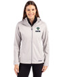 UNC Wilmington Seahawks - Cutter & Buck Evoke Softshell Recycled Full Zip Womens Jacket CONCRETE Front