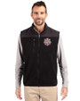 Indiana Hoosiers College Football Playoff 2025 National Champions Cutter & Buck Cascade Eco Sherpa Fleece Mens Vest Elemental Grey/Black Front