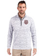 Indiana Hoosiers College Football Playoff 2025 National Champions Cutter & Buck Traverse Stretch Eco Camo Print Quarter Zip Mens Big and Tall Pullover Charcoal Front