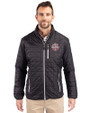 Indiana Hoosiers College Football Playoff 2025 National Champions Cutter & Buck Rainier PrimaLoft® Mens Eco Insulated Full Zip Puffer Jacket Black Front
