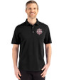 Indiana Hoosiers College Football Playoff 2025 National Champions Cutter & Buck Advantage Eco Tri-Blend Pique Mens Refresh Epic Confidence Polo Black Front