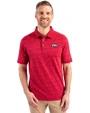 Arkansas Razorbacks Cutter & Buck Advantage Tri-Blend Space Dye Mens Big and Tall Polo Dark Cardinal Red Front