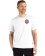 Indiana Hoosiers College Football Playoff 2025 National Champions Cutter & Buck Coastline Eco Epic Comfort Recycled Mens Short Sleeve Tee White Front