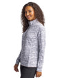 2026 Seattle FIFA World Cup Cutter & Buck Traverse Stretch Eco Camo Print Quarter Zip Womens Pullover Charcoal Side