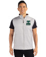 2026 Seattle FIFA World Cup - Cutter & Buck Stealth Hybrid Quilted Mens Windbreaker Vest Polished Medium Gray Front