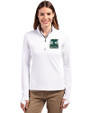 Seattle 2026 Soccer - Cutter & Buck Traverse Recycled Smooth Stretch Womens Quarter Zip Pullover White Front