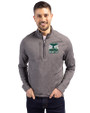 2026 Seattle FIFA World Cup Cutter & Buck Adapt Eco Knit Heather Recycled Mens Big & Tall Quarter Zip Pullover Black Heather Front