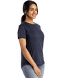 2026 Seattle FIFA World Cup Cutter & Buck Coastline Eco Epic Comfort Recycled Womens Short Sleeve Tee Navy Blue Side