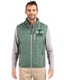 2026 Seattle FIFA World Cup Cutter & Buck Rainier PrimaLoft® Epic Versatility Mens Insulated Recycled Full Zip Puffer Vest Hunter Melange Front