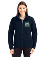 2026 Seattle FIFA World Cup Cutter & Buck Cascade Eco Sherpa Fleece Womens Full Zip Jacket Navy Blue Front