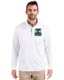 2026 Seattle FIFA World Cup - Cutter & Buck Adapt Eco Knit Stretch Recycled Mens Quarter Zip Pullover White Front