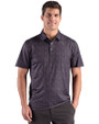 Cutter & Buck Pike Epic Confidence Fern Print Recycled Mens Big & Tall Polo Black Front