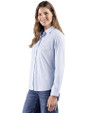 Cutter & Buck Skyline Recycled End on End Womens Long Sleeve Spread Collar Dress Shirt Atlas Light Blue Side