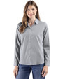 Cutter & Buck Skyline Recycled End on End Womens Long Sleeve Spread Collar Dress Shirt Black Front