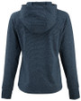 Cutter & Buck Adapt Recycled Soft Knit Stripe Womens Hooded Pullover  Navy Blue Heather Mannequin Back