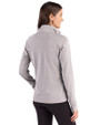 Cutter & Buck Virtue Heather Pique Recycled Womens Quarter Zip Polished Heather Back