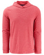 Cutter & Buck Adapt Recycled Soft Knit Stripe Mens Hooded Pullover Cardinal Red Heather Mannequin