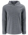 Cutter & Buck Adapt Recycled Soft Knit Stripe Mens Big & Tall Hooded Pullover Black Heather Mannequin