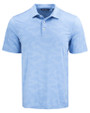 Cutter & Buck Coastline Epic Comfort Camo Print Recycled Mens Polo Atlas Light Blue Mannequin