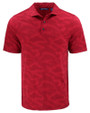 Cutter & Buck Coastline Epic Comfort Camo Print Recycled Mens Polo Cardinal Red Mannequin