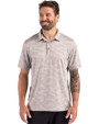Cutter & Buck Coastline Epic Comfort Camo Print Recycled Mens Polo CONCRETE Front