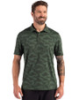 Cutter & Buck Coastline Epic Comfort Camo Print Recycled Mens Polo Hunter Green Front