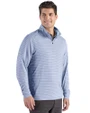 Cutter & Buck Forge Epic Confidence Recycled Double Stripe Mens Quarter Zip Atlas/White Side