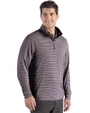 Cutter & Buck Forge Epic Confidence Recycled Double Stripe Mens Quarter Zip Black/White Side
