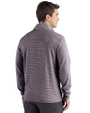 Cutter & Buck Forge Epic Confidence Recycled Double Stripe Mens Quarter Zip Black/White Back