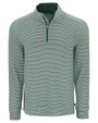 Cutter & Buck Forge Epic Confidence Recycled Double Stripe Mens Quarter Zip Hunter/White Mannequin