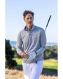 Cutter & Buck Forge Epic Confidence Recycled Double Stripe Mens Quarter Zip Polished/White Lifestyle