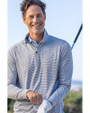 Cutter & Buck Forge Epic Confidence Recycled Double Stripe Mens Quarter Zip Polished/White Lifestyle 1