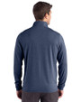 Cutter & Buck Forge Epic Confidence Recycled Mens Big & Tall Quarter Zip Dark Navy Blue Heather Back